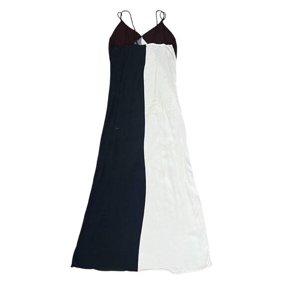Conditions Apply Womens Avimaria Colorblock Black White Slip Sundress Maxi Dress - Picture 8 of 16